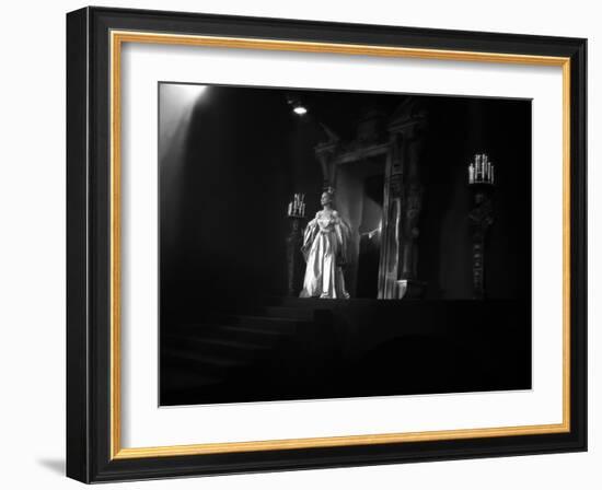 La Belle and la Bete by JeanCocteau with Josette Day, 1946 (b/w photo)-null-Framed Photo