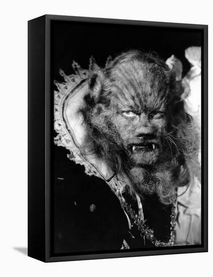 La Belle and la Bete The Beauty and the Beast by JeanCocteau with Jean Marais, 1946 (b/w photo)-null-Framed Stretched Canvas