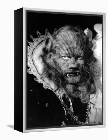 La Belle and la Bete The Beauty and the Beast by JeanCocteau with Jean Marais, 1946 (b/w photo)-null-Framed Stretched Canvas