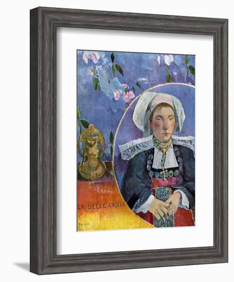 La Belle Angele, 1889-Paul Gauguin-Framed Giclee Print