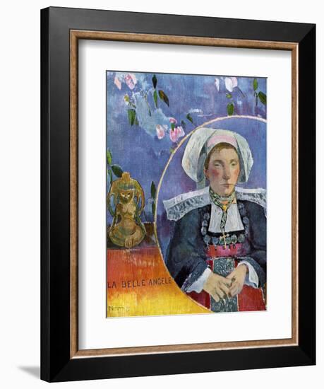 La Belle Angele, 1889-Paul Gauguin-Framed Giclee Print