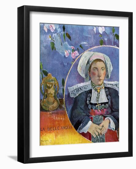 La Belle Angele, 1889-Paul Gauguin-Framed Giclee Print