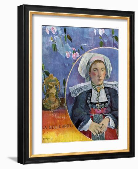 La Belle Angele, 1889-Paul Gauguin-Framed Giclee Print