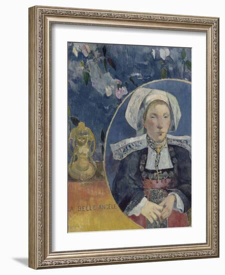 La belle Angèle, Mme Satre (1868-1932) hôtelière à Pont Aven-Paul Gauguin-Framed Giclee Print