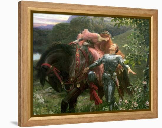 La Belle Dame Sans Merci, Exh.1902-Frank Bernard Dicksee-Framed Premier Image Canvas