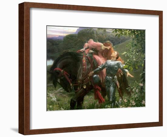 La Belle Dame Sans Merci, Exh.1902-Frank Bernard Dicksee-Framed Premium Giclee Print