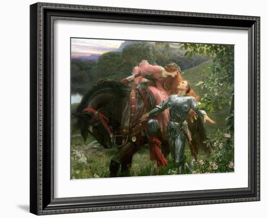 La Belle Dame Sans Merci, Exh.1902-Frank Bernard Dicksee-Framed Premium Giclee Print