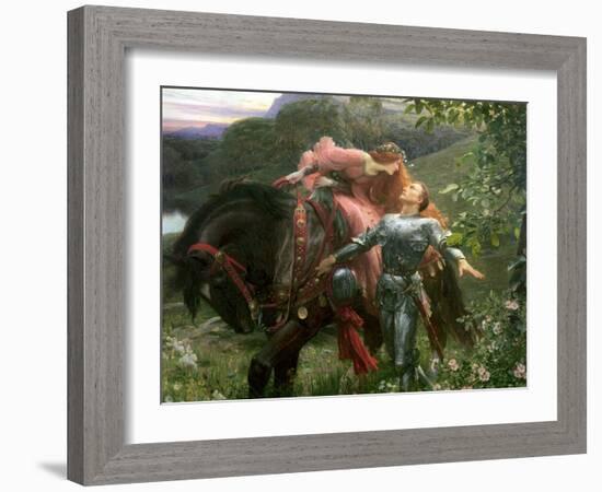 La Belle Dame Sans Merci, Exh.1902-Frank Bernard Dicksee-Framed Giclee Print