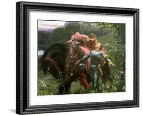La Belle Dame Sans Merci, Exh.1902-Frank Bernard Dicksee-Framed Giclee Print