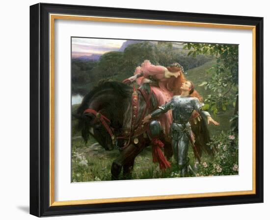 La Belle Dame Sans Merci, Exh.1902-Frank Bernard Dicksee-Framed Giclee Print