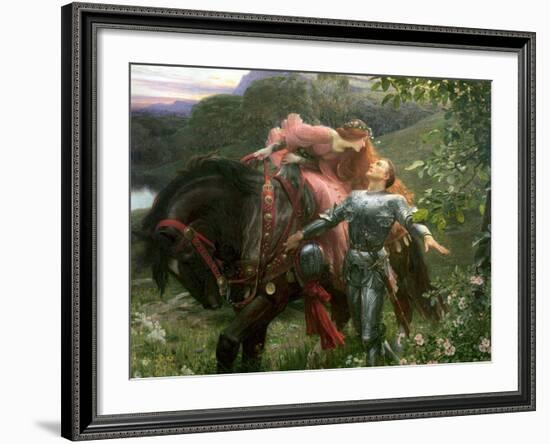 La Belle Dame Sans Merci, Exh.1902-Frank Bernard Dicksee-Framed Giclee Print