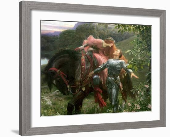 La Belle Dame Sans Merci, Exh.1902-Frank Bernard Dicksee-Framed Giclee Print