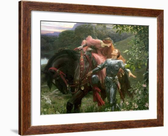 La Belle Dame Sans Merci, Exh.1902-Frank Bernard Dicksee-Framed Giclee Print