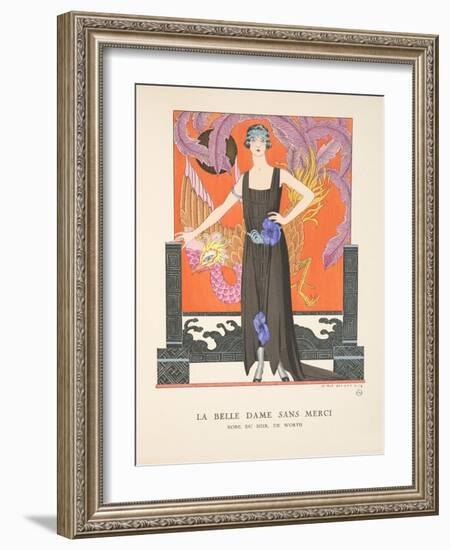 La Belle Dame sans Merci, from a Collection of Fashion Plates, 1921 (Pochoir Print)-Georges Barbier-Framed Giclee Print