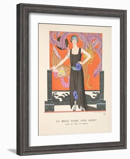 La Belle Dame sans Merci, from a Collection of Fashion Plates, 1921 (Pochoir Print)-Georges Barbier-Framed Giclee Print