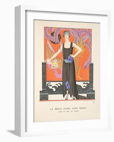 La Belle Dame sans Merci, from a Collection of Fashion Plates, 1921 (Pochoir Print)-Georges Barbier-Framed Giclee Print