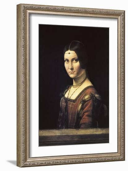 La Belle Ferronniere-Leonardo da Vinci-Framed Art Print