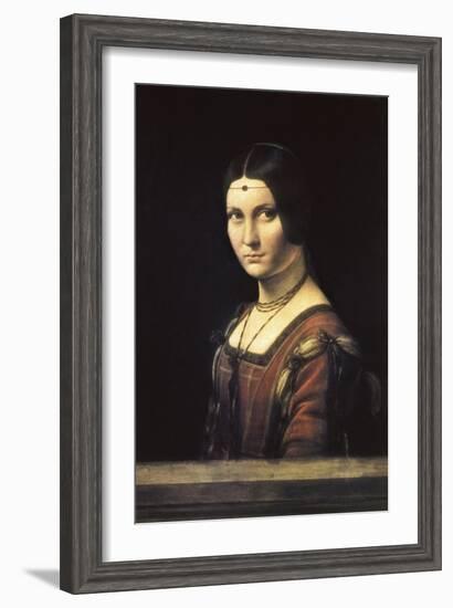 La Belle Ferronniere-Leonardo da Vinci-Framed Art Print