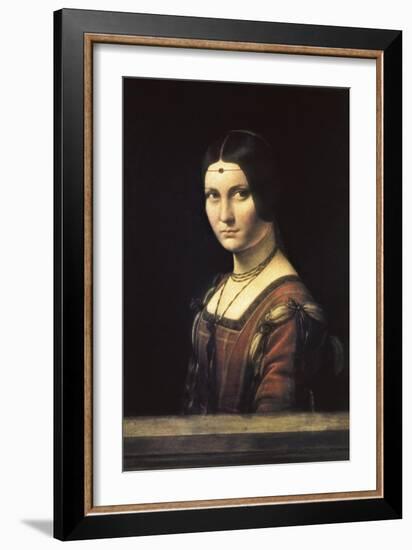 La Belle Ferronniere-Leonardo da Vinci-Framed Art Print