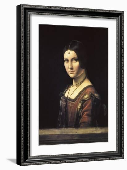 La Belle Ferronniere-Leonardo da Vinci-Framed Art Print