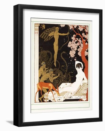 La Belle Helene from Personages De Comedie, Pub. 1922 (Pochoir Print)-Georges Barbier-Framed Giclee Print