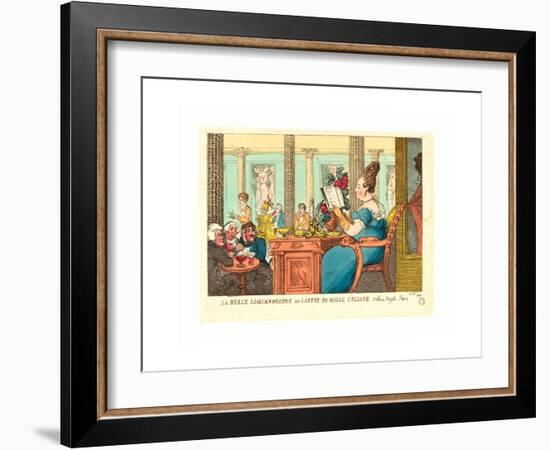 La Belle Limonaudiere Au Cafe Des Mille Colonnes-Thomas Rowlandson-Framed Giclee Print