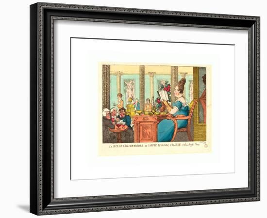 La Belle Limonaudiere Au Cafe Des Mille Colonnes-Thomas Rowlandson-Framed Giclee Print