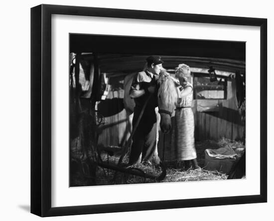 La Belle Mariniere by Harry Lachman with Jean Gabin and Madeleine Renaud, 1932 (b/w photo)-null-Framed Photo
