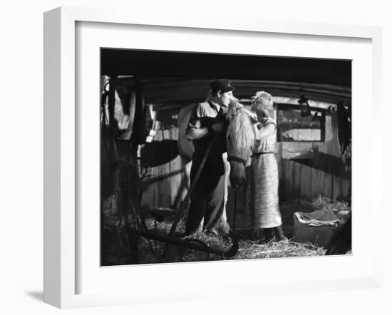 La Belle Mariniere by Harry Lachman with Jean Gabin and Madeleine Renaud, 1932 (b/w photo)-null-Framed Photo