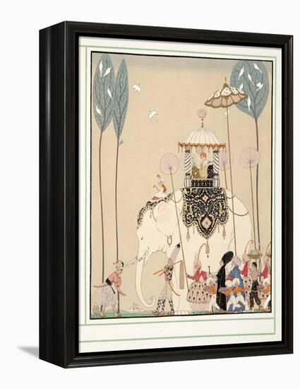 La Belle Missous from Personages De Comedie, Pub. 1922 (Pochoir Print)-Georges Barbier-Framed Premier Image Canvas