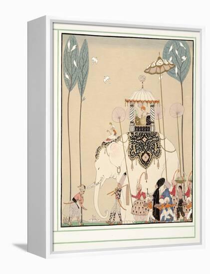 La Belle Missous from Personages De Comedie, Pub. 1922 (Pochoir Print)-Georges Barbier-Framed Premier Image Canvas