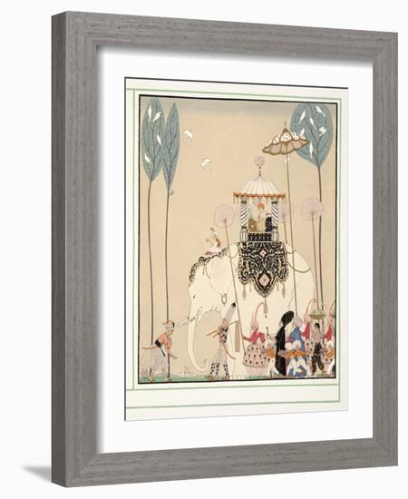 La Belle Missous from Personages De Comedie, Pub. 1922 (Pochoir Print)-Georges Barbier-Framed Giclee Print