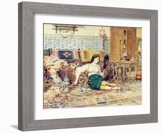 La Belle Orientale Par Firmin-Girard (Firmin Girard), Francois Marie (1838-1921), - Watercolour on-Marie Francois Firmin-Girard-Framed Giclee Print