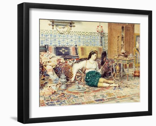 La Belle Orientale Par Firmin-Girard (Firmin Girard), Francois Marie (1838-1921), - Watercolour on-Marie Francois Firmin-Girard-Framed Giclee Print