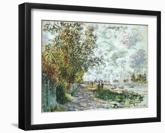 La Berge Du Petit-Gennevilliers, Circa 1875-Eug?ne Boudin-Framed Giclee Print