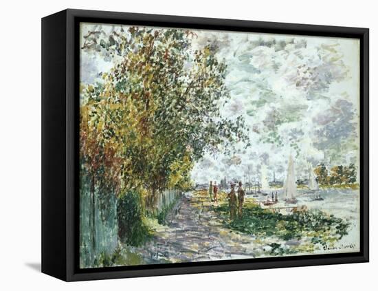 La Berge Du Petit-Gennevilliers, Circa 1875-Eug?ne Boudin-Framed Premier Image Canvas