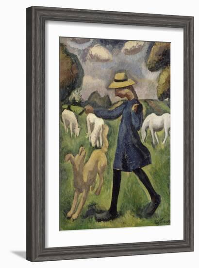 La bergère. Marie Ressort enfant-Roger de La Fresnaye-Framed Giclee Print