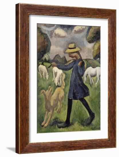 La bergère. Marie Ressort enfant-Roger de La Fresnaye-Framed Giclee Print