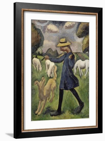 La bergère. Marie Ressort enfant-Roger de La Fresnaye-Framed Giclee Print