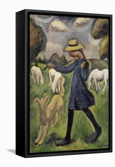 La bergère. Marie Ressort enfant-Roger de La Fresnaye-Framed Premier Image Canvas