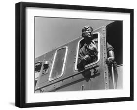LA BETE HUMAINE, 1938 directed by JEAN RENOIR Jean Gabin (b/w photo)-null-Framed Photo