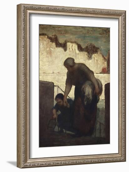 La Blanchisseuse-Honore Daumier-Framed Giclee Print