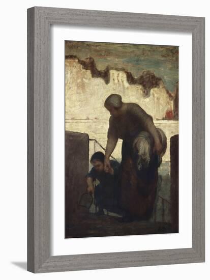 La Blanchisseuse-Honore Daumier-Framed Giclee Print