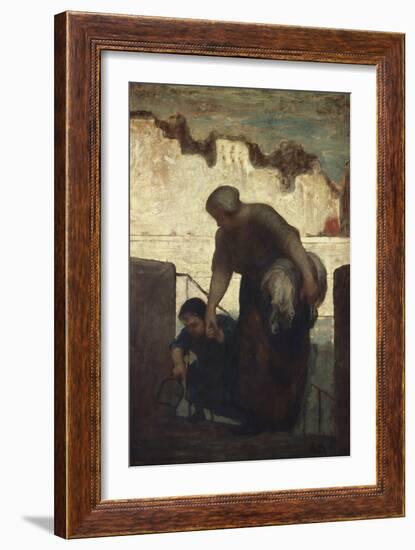 La Blanchisseuse-Honore Daumier-Framed Giclee Print