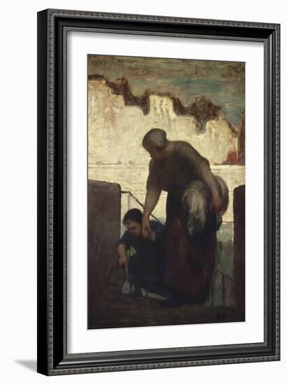 La Blanchisseuse-Honore Daumier-Framed Giclee Print