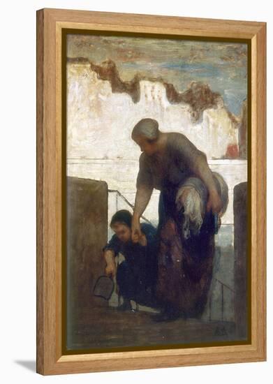 La Blanchisseuse-Honoré Daumier-Framed Premier Image Canvas