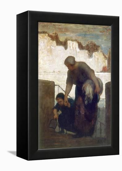 La Blanchisseuse-Honoré Daumier-Framed Premier Image Canvas