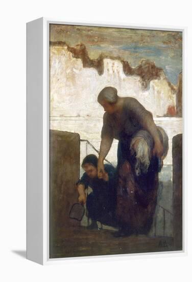 La Blanchisseuse-Honoré Daumier-Framed Premier Image Canvas