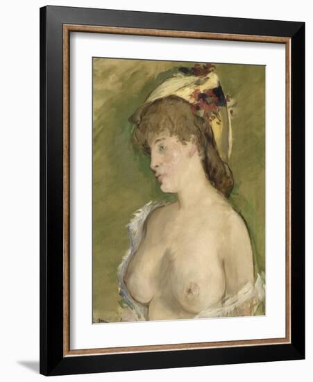 La blonde aux seins nus-Edouard Manet-Framed Giclee Print