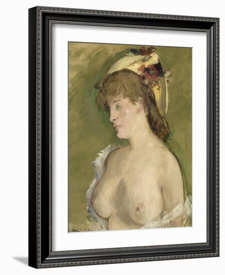 La blonde aux seins nus-Edouard Manet-Framed Giclee Print